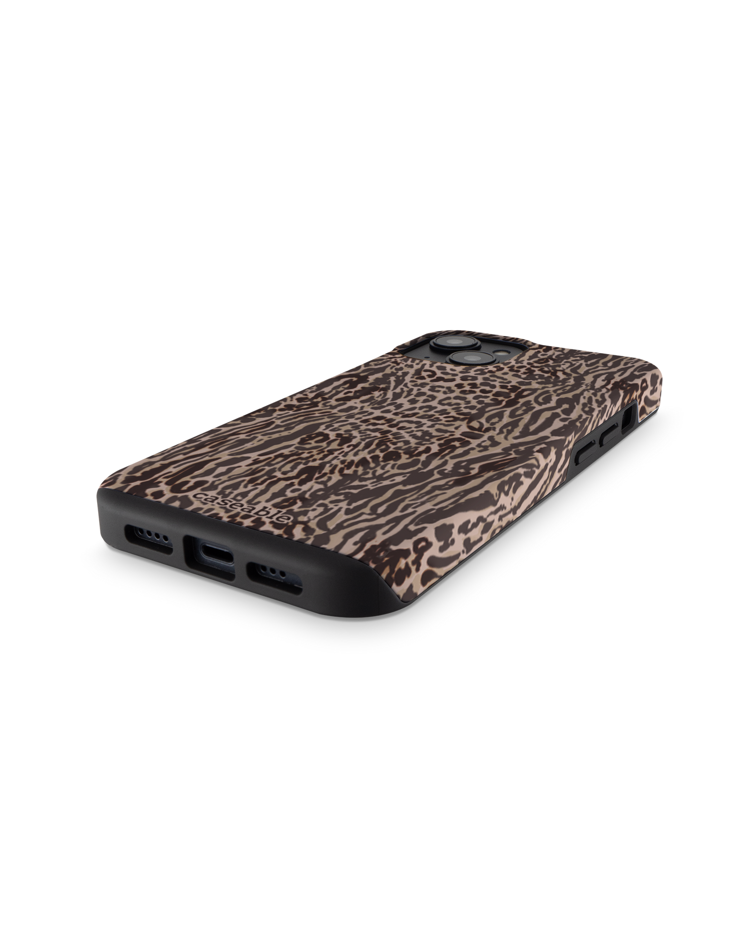 Animal Skin Tough Love Premium Handyhülle für Apple iPhone 14: Smartphone liegend