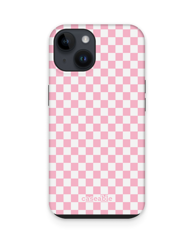 Pink Checkerboard Premium Handyhülle für Apple iPhone 15
