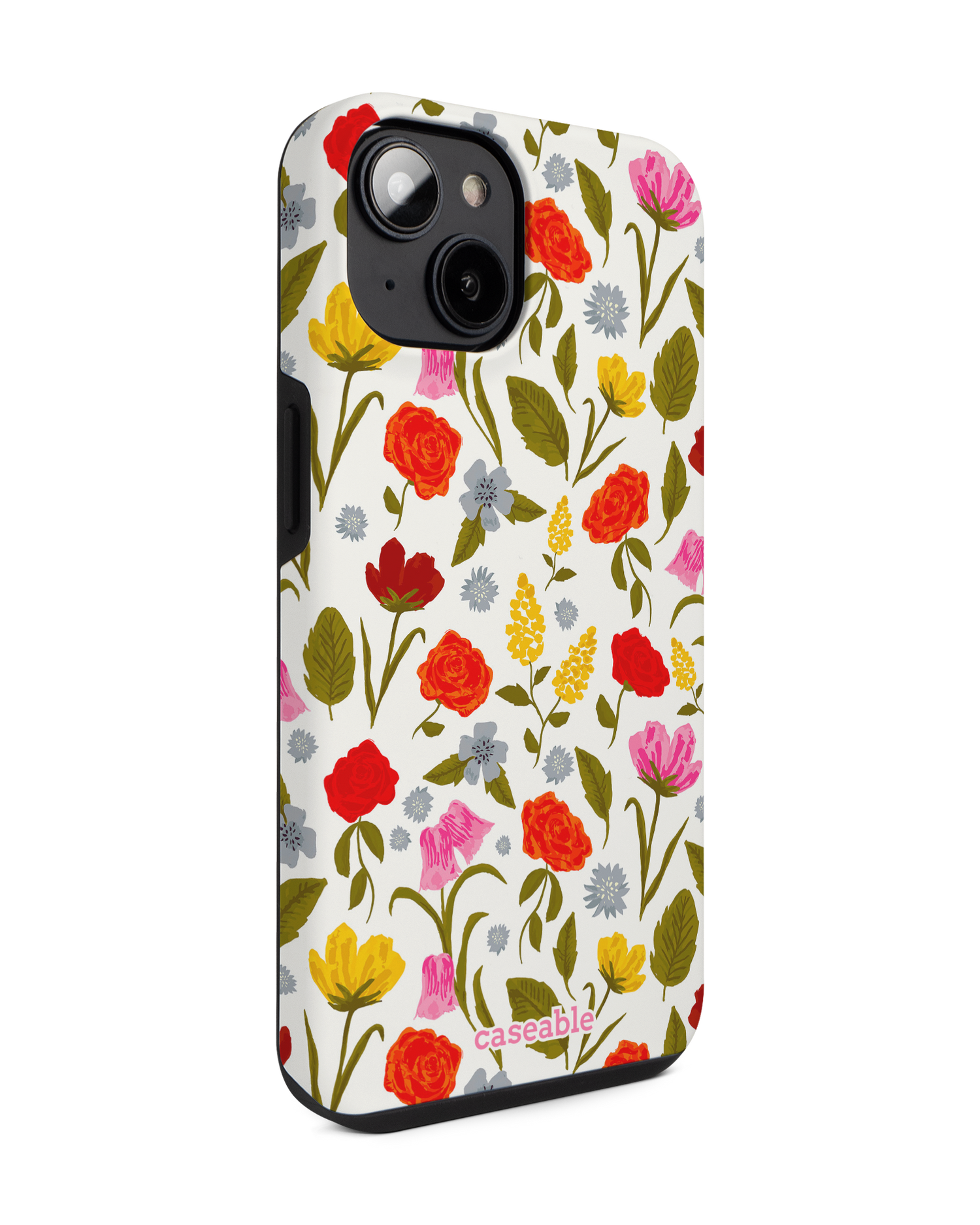 Botanical Beauties Premium Handyhülle für Apple iPhone 14: Seitenansicht links