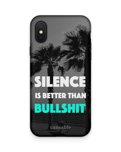 Silence is Better Premium Handyhülle Apple iPhone X, Apple iPhone XS