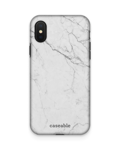 White Marble Premium Handyhülle Apple iPhone X, Apple iPhone XS