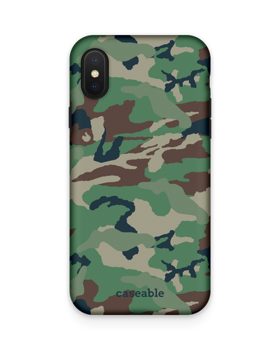 Green and Brown Camo Premium Handyhülle Apple iPhone X, Apple iPhone XS