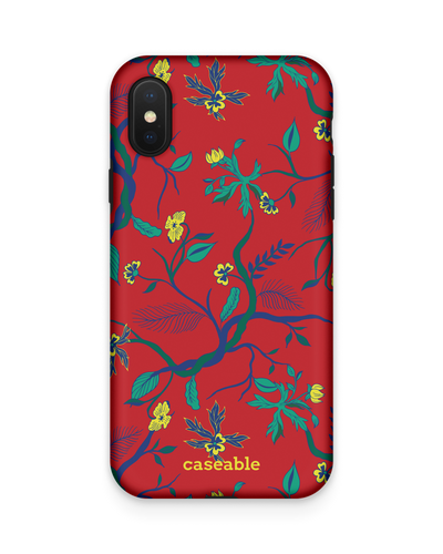Ultra Red Floral Premium Handyhülle Apple iPhone X, Apple iPhone XS