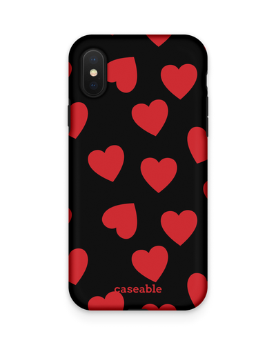 Repeating Hearts Premium Handyhülle Apple iPhone X, Apple iPhone XS