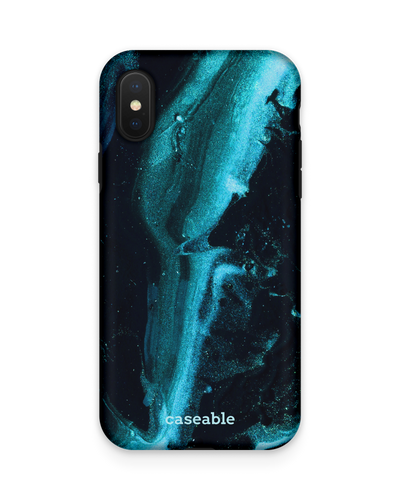 Deep Turquoise Sparkle Premium Handyhülle Apple iPhone X, Apple iPhone XS
