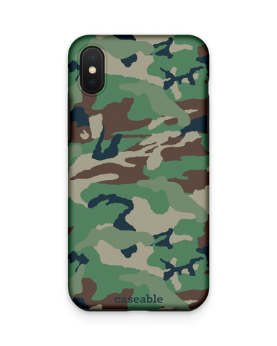 Green and Brown Camo Premium Handyhülle Apple iPhone XS Max