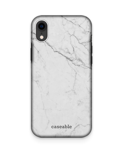 White Marble Premium Handyhülle Apple iPhone XR