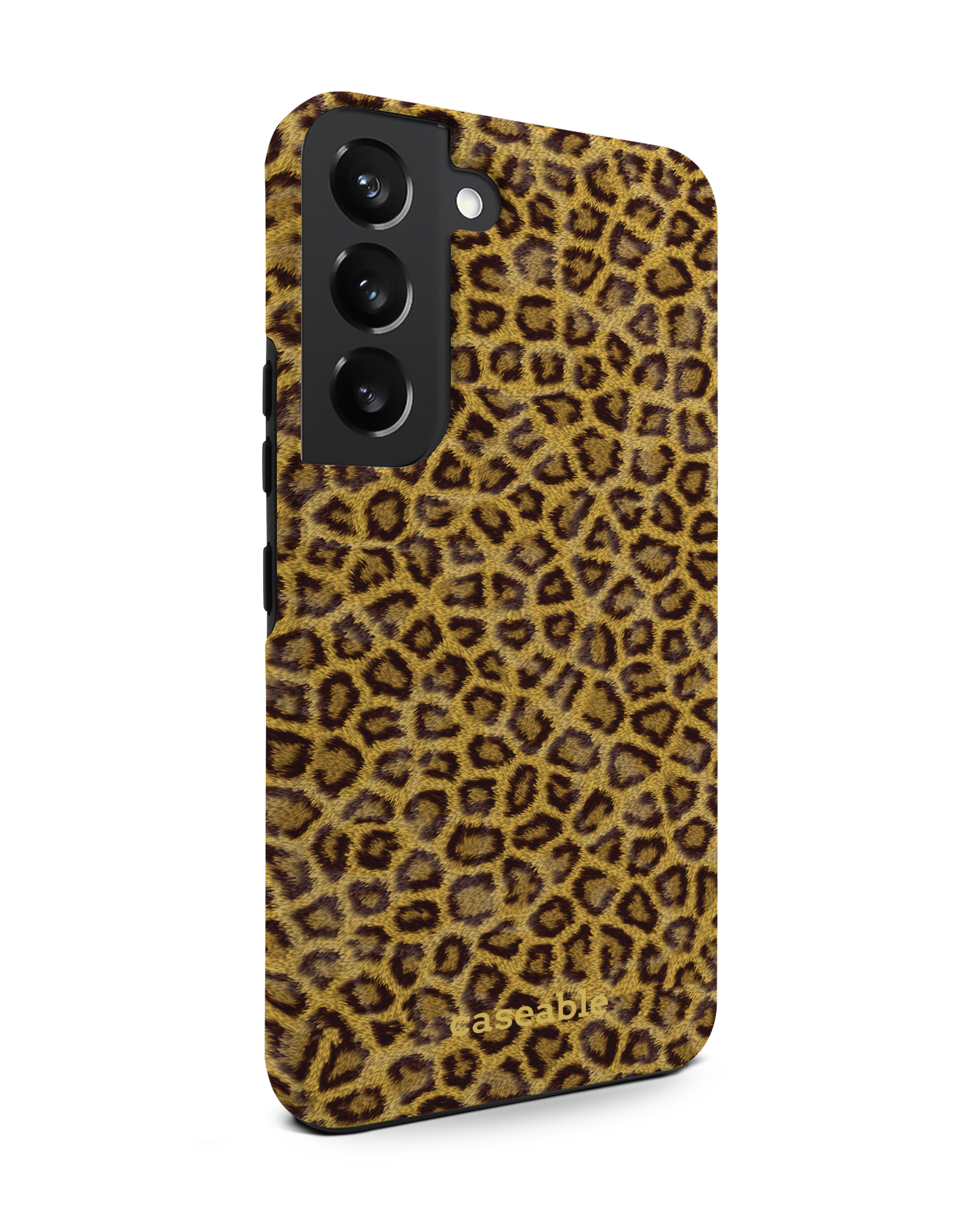 Leopard Skin Premium Handyhülle Samsung Galaxy S22 5G: Seitenansicht links