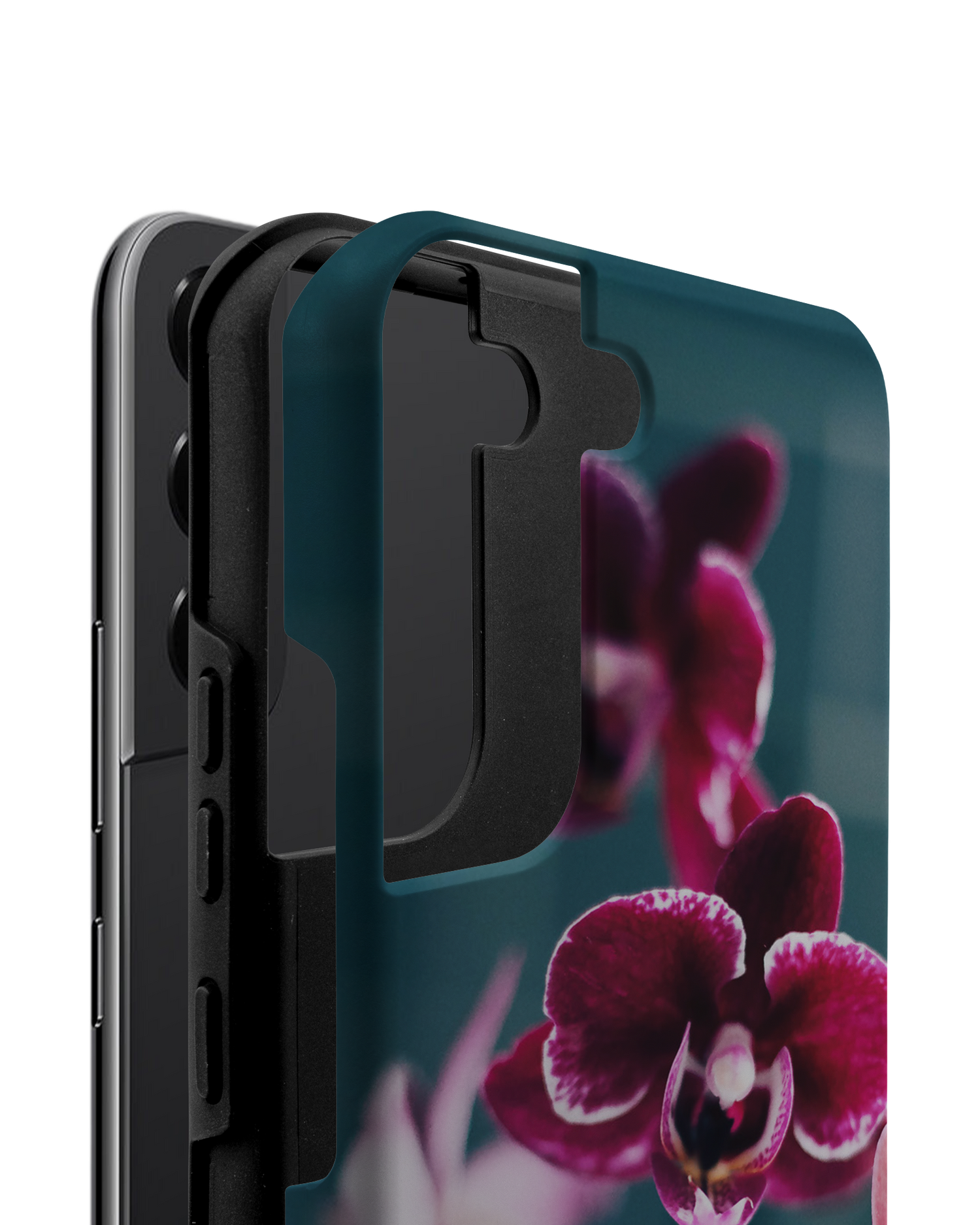 Orchid Premium Handyhülle Samsung Galaxy S22 5G besteht aus 2 Teilen