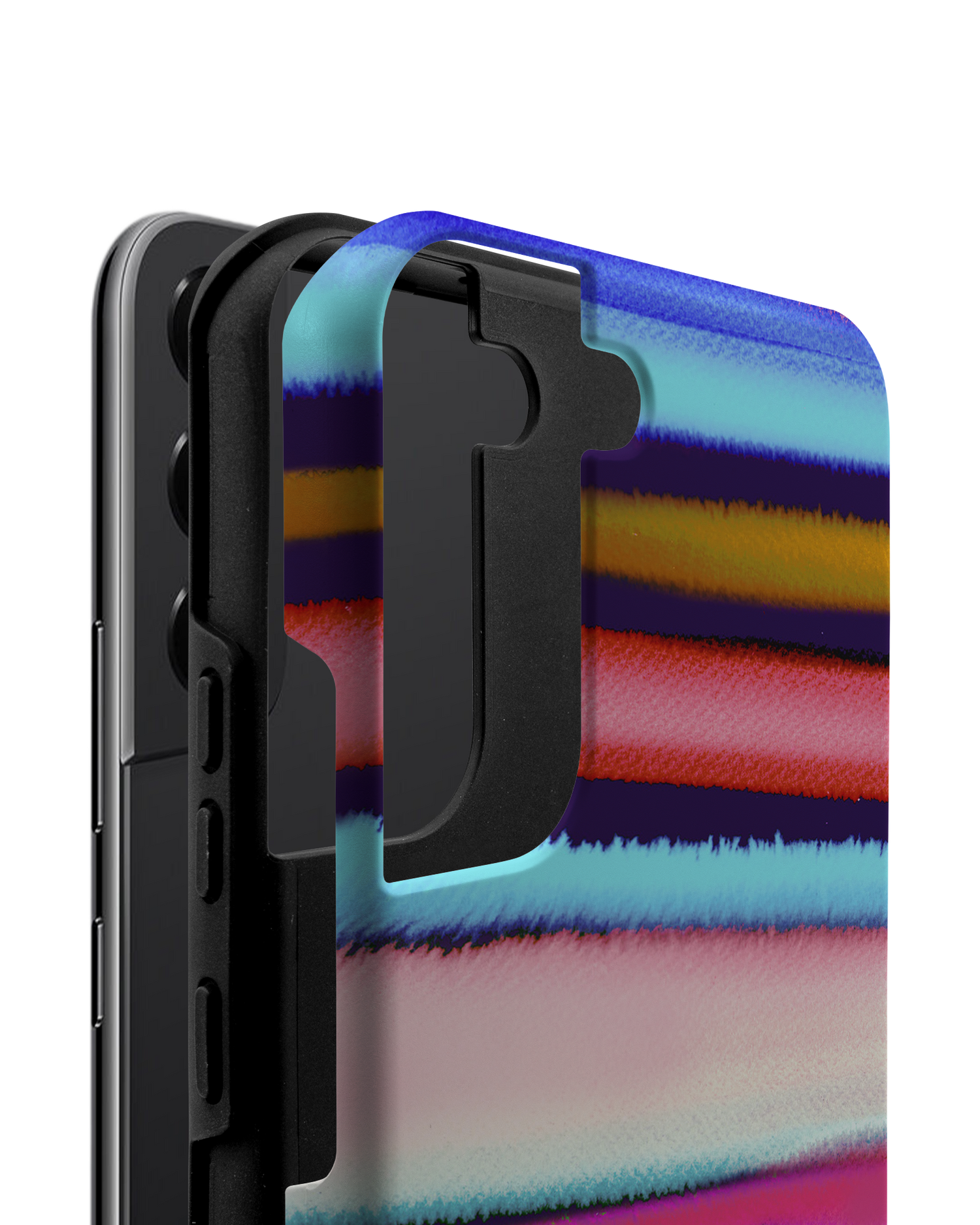 Watercolor Stripes Premium Handyhülle Samsung Galaxy S22 5G