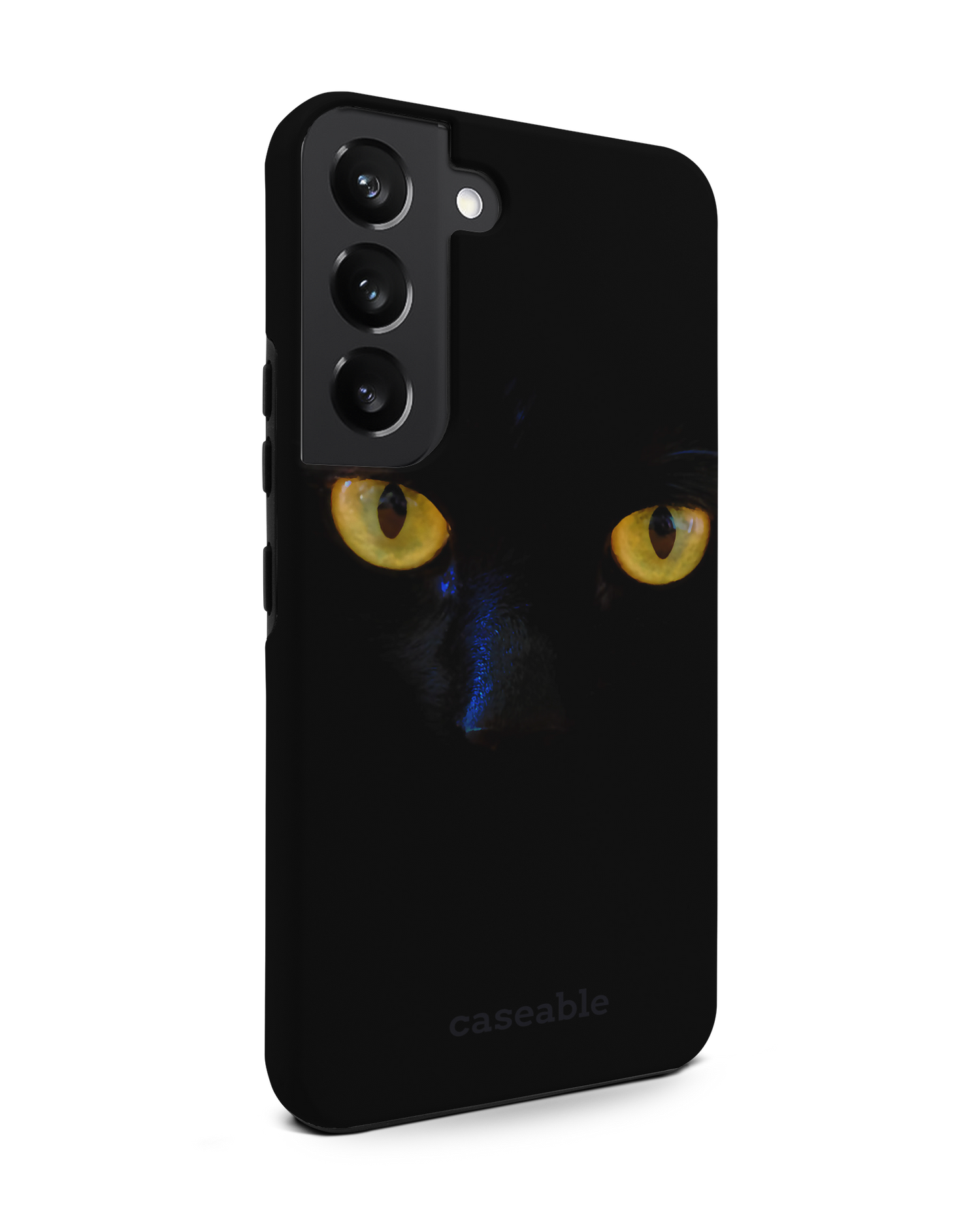 Black Cat Premium Handyhülle Samsung Galaxy S22 5G: Seitenansicht links