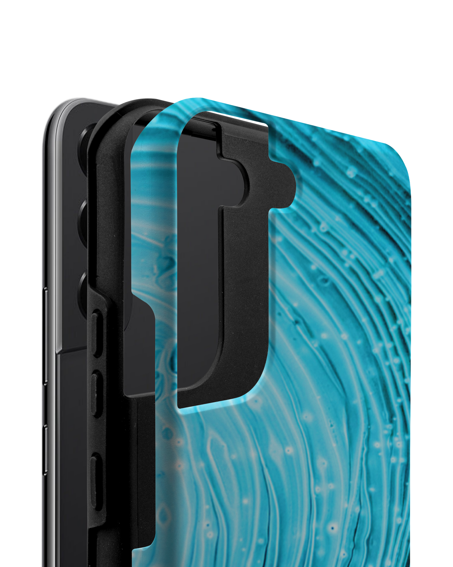 Turquoise Ripples Premium Handyhülle Samsung Galaxy S22 5G