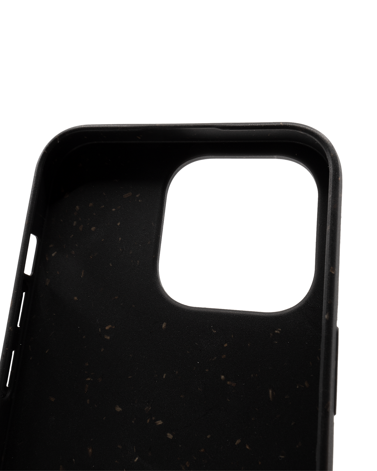 Schwarze Nachhaltige Handyhülle für Apple iPhone 13 Pro: Details Außen