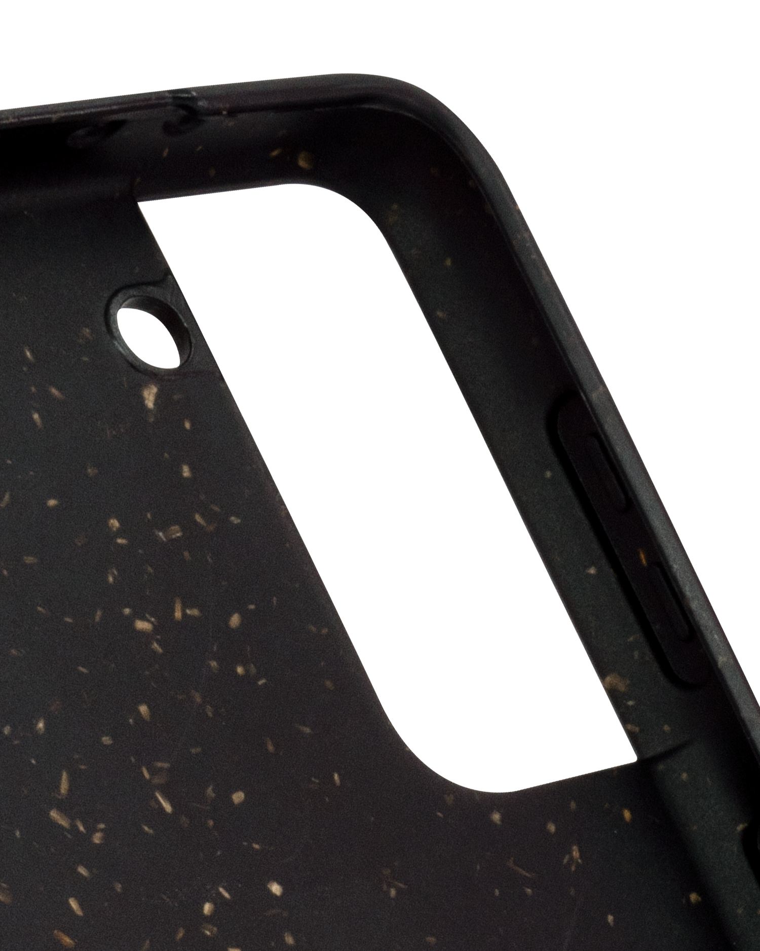 Schwarze Nachhaltige Handyhülle für Samsung Galaxy S21 Plus: Details Außen