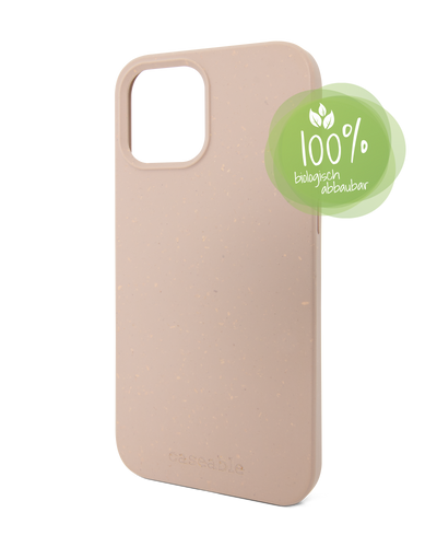 Sandfarbene Nachhaltige Handyhülle für Apple iPhone 12 Pro Max: 100% Biologisch Abbaubar
