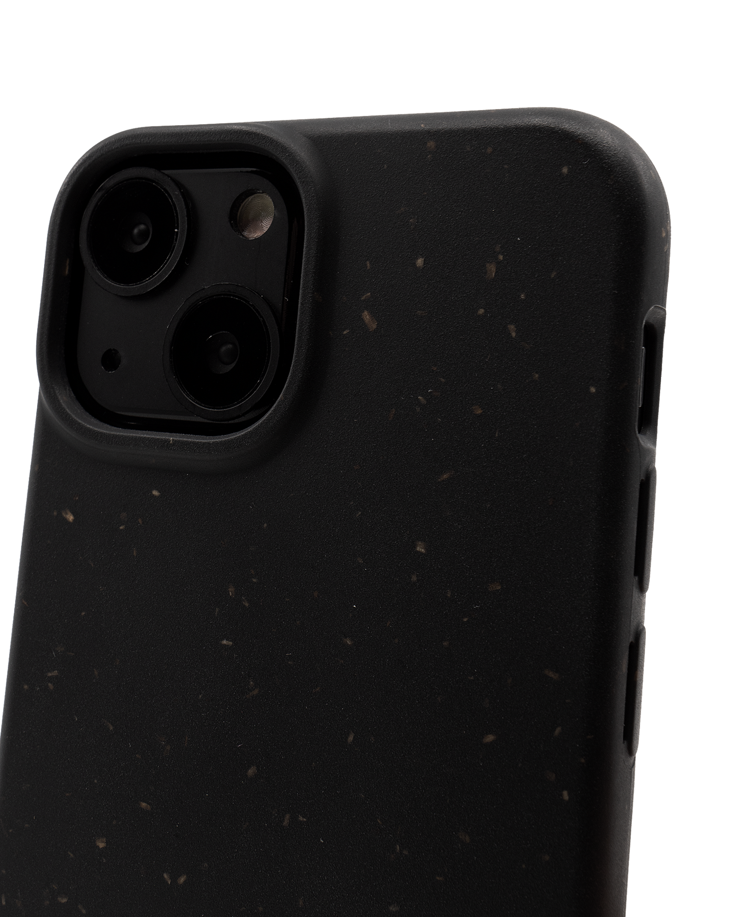 Schwarze Nachhaltige Handyhülle für Apple iPhone 13 mini: Details Außen