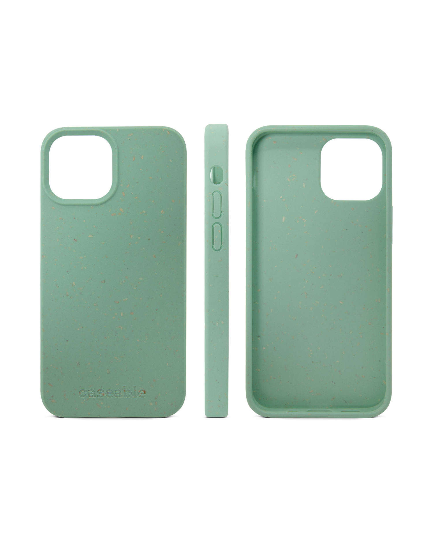 Hellgrüne Nachhaltige Handyhülle für Apple iPhone 13 mini: Seitenansichten