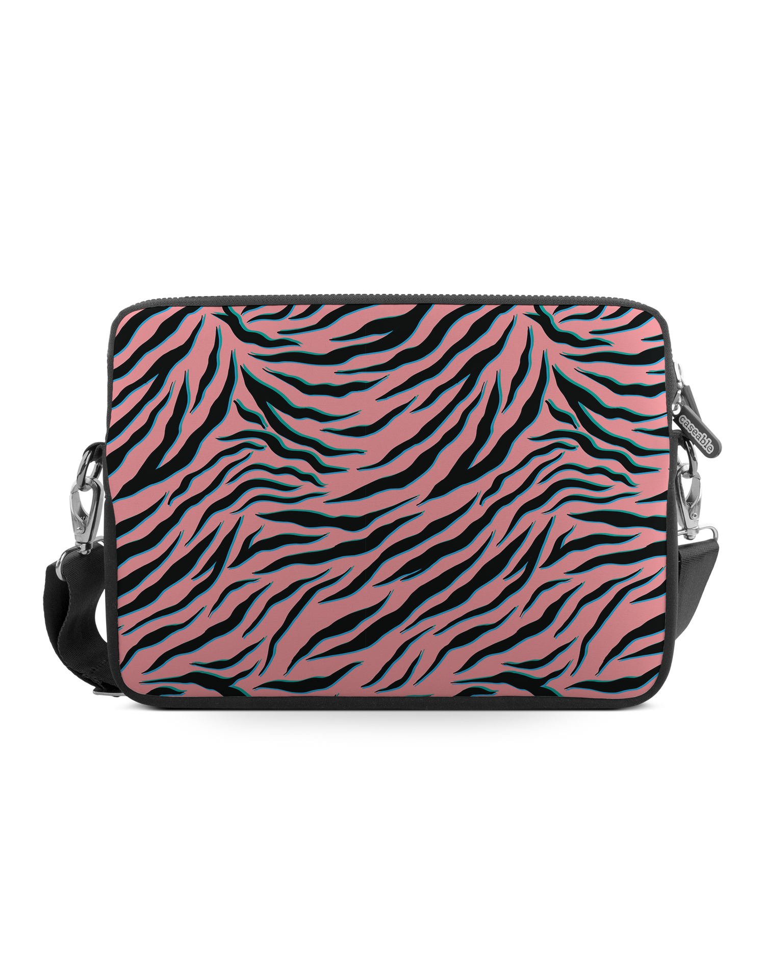Pink Zebra Premium Laptoptasche 13 Zoll: Vorderansicht