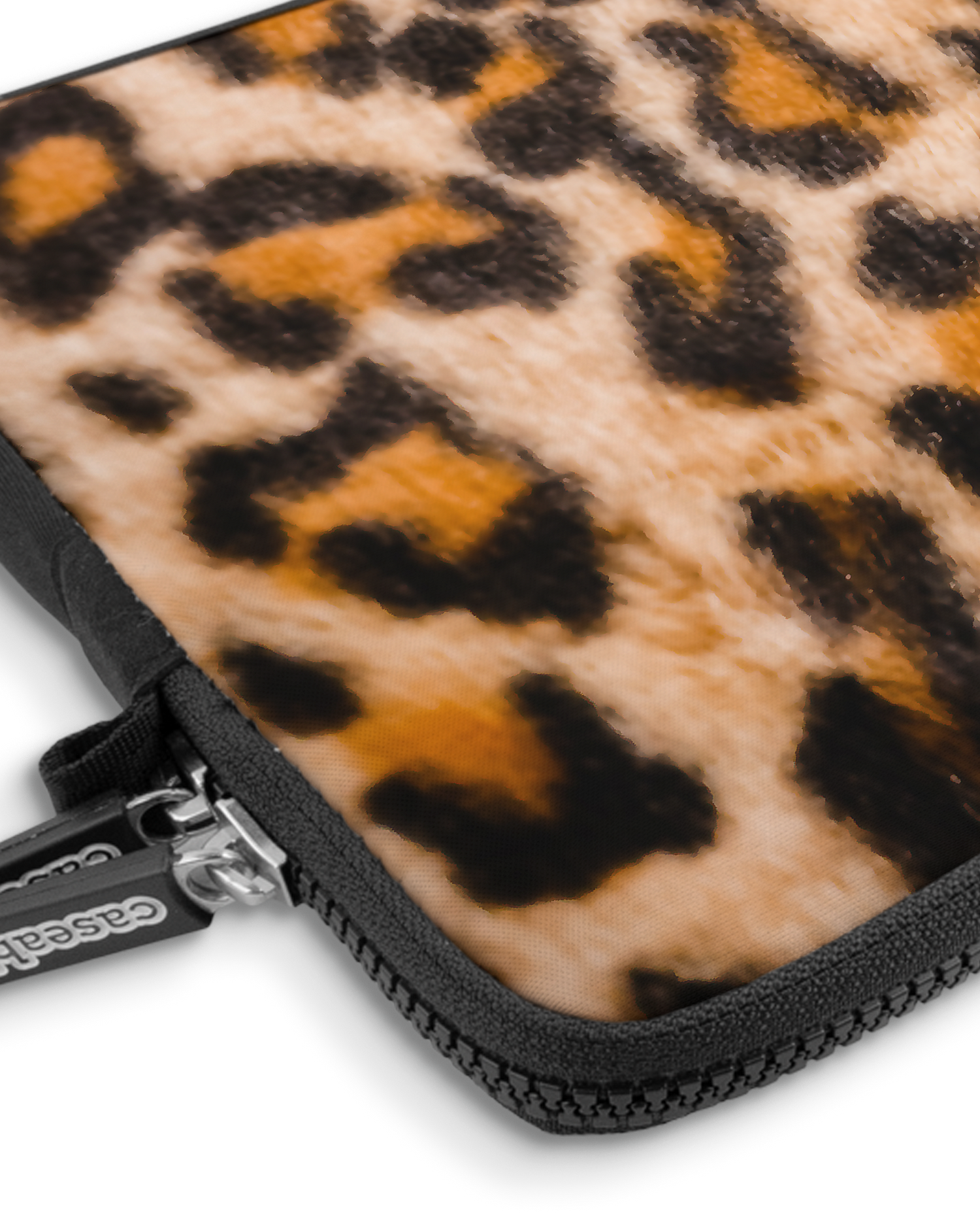 Leopard Pattern Premium Laptoptasche 13 Zoll mit Gerät im Inneren