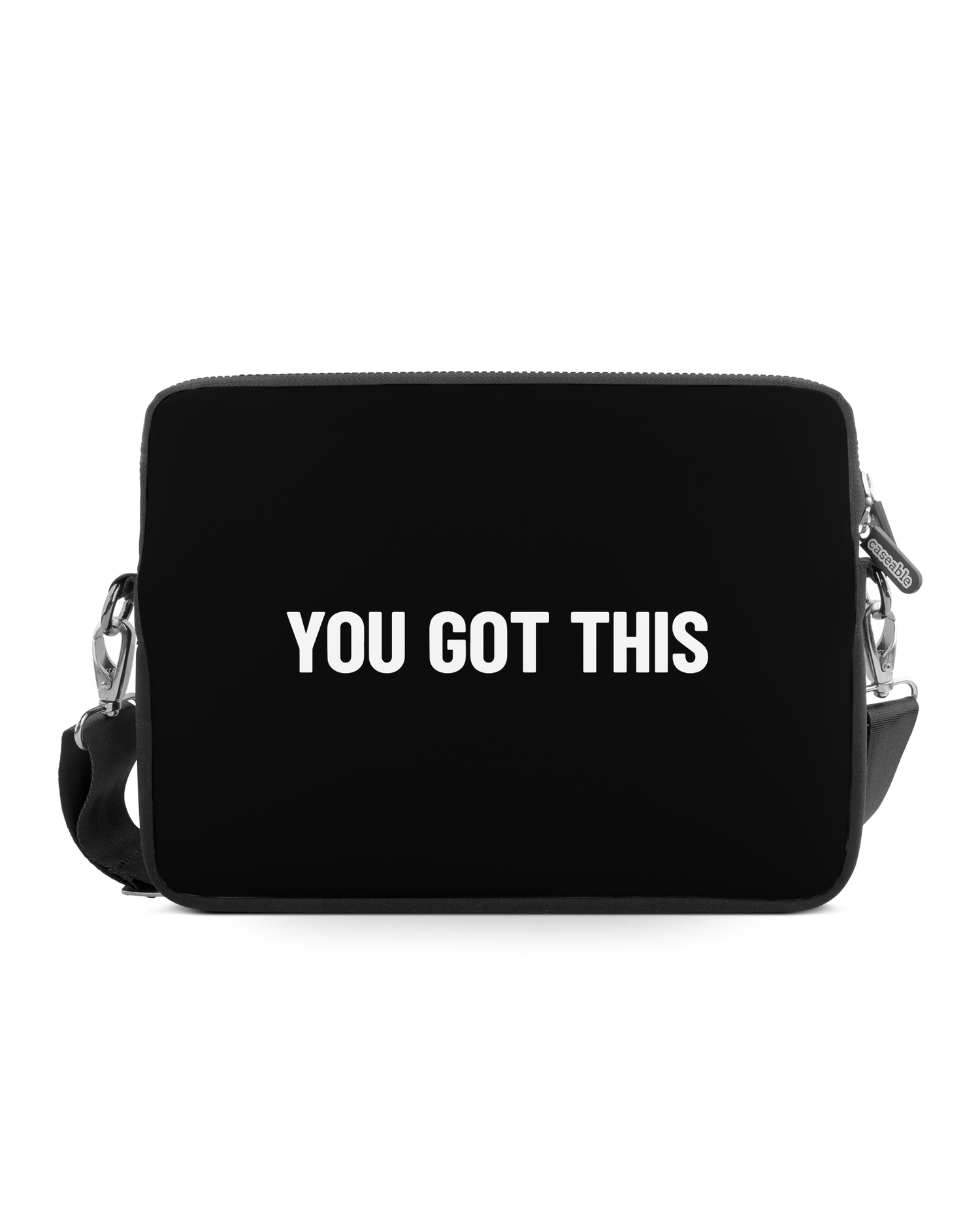 You Got This Black Premium Laptoptasche 15 Zoll: Vorderansicht