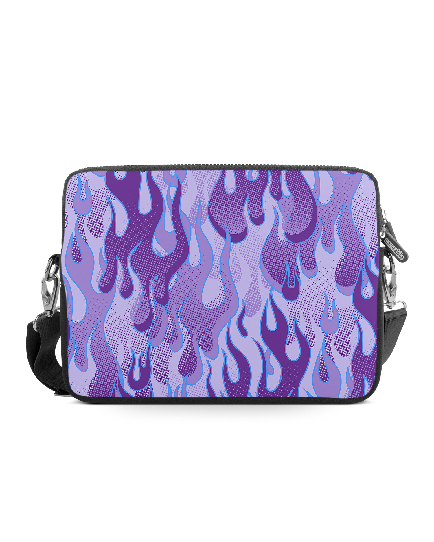Purple Flames Premium Laptoptasche 15 Zoll: Vorderansicht