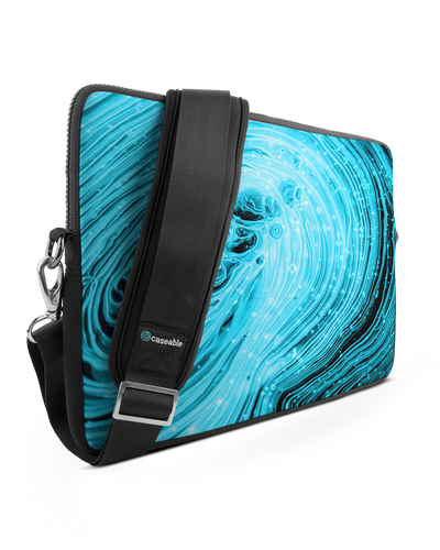 Turquoise Ripples Premium Laptoptasche 15 Zoll