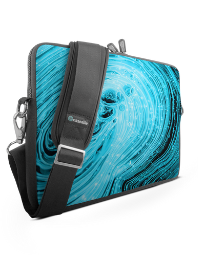 Turquoise Ripples Premium Laptoptasche 13-14 Zoll
