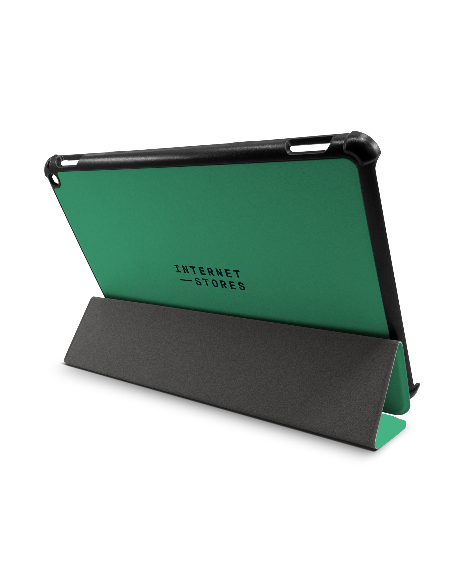 ISG Neon Green Tablet Smart Case für Amazon Fire HD 10 (2021): Aufgestellt im Querformat