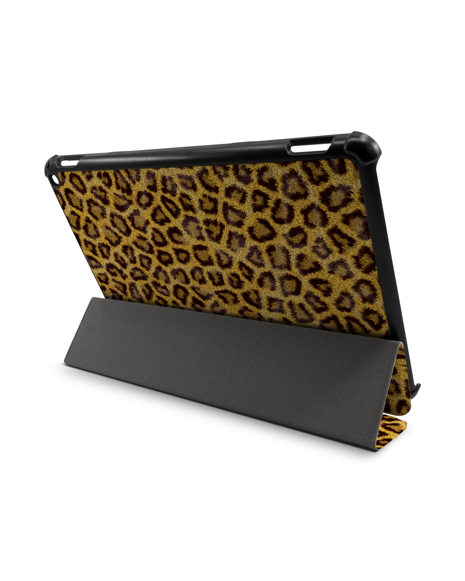 Leopard Skin Tablet Smart Case für Amazon Fire HD 10 (2021): Aufgestellt im Querformat