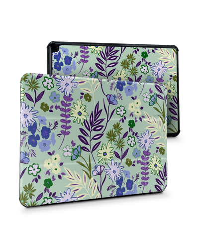 Pretty Purple Flowers Tablet Smart Case für Amazon Fire HD 10 (2021): Frontansicht