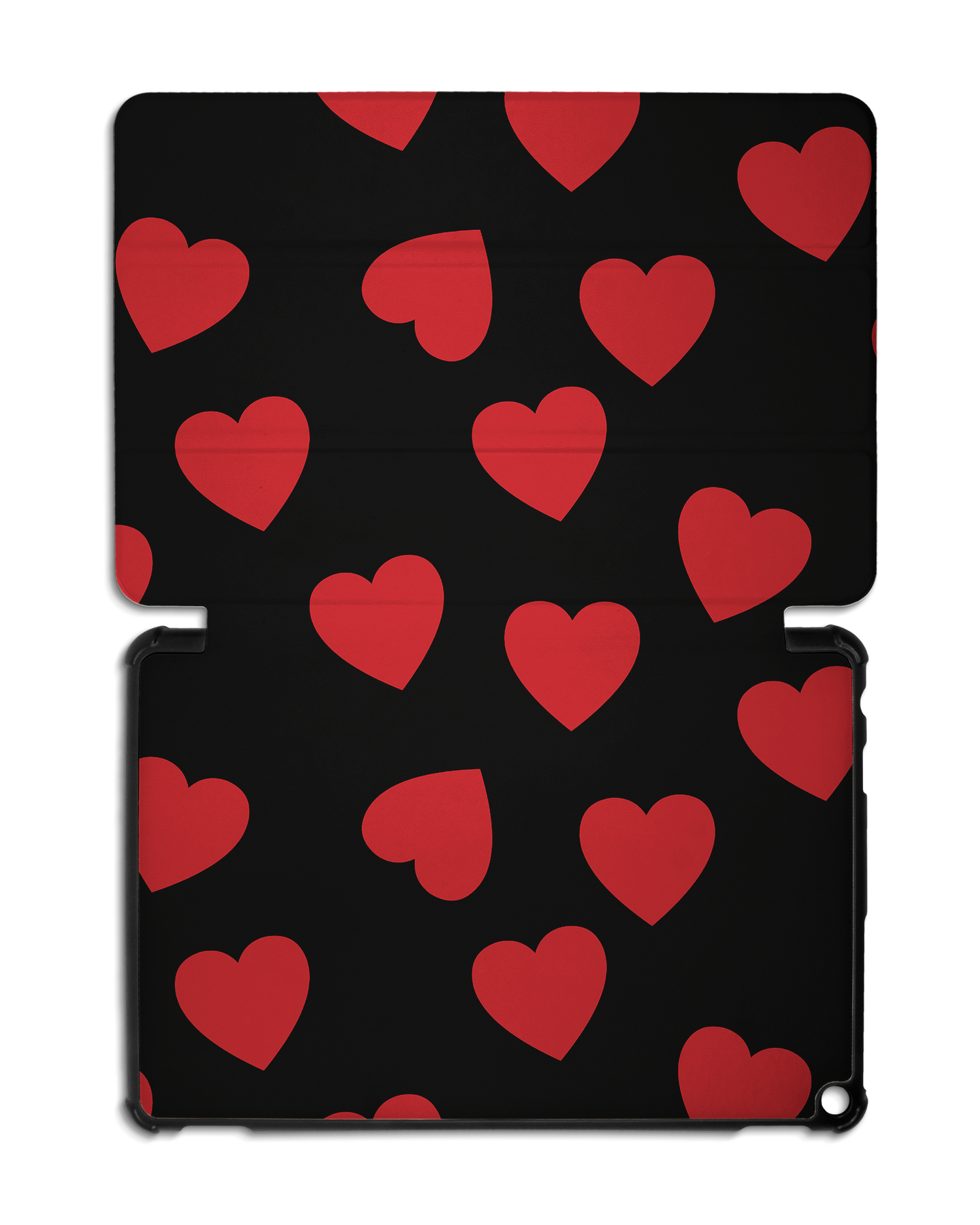 Repeating Hearts Tablet Smart Case für Amazon Fire HD 10 (2021): Aufgeklappt