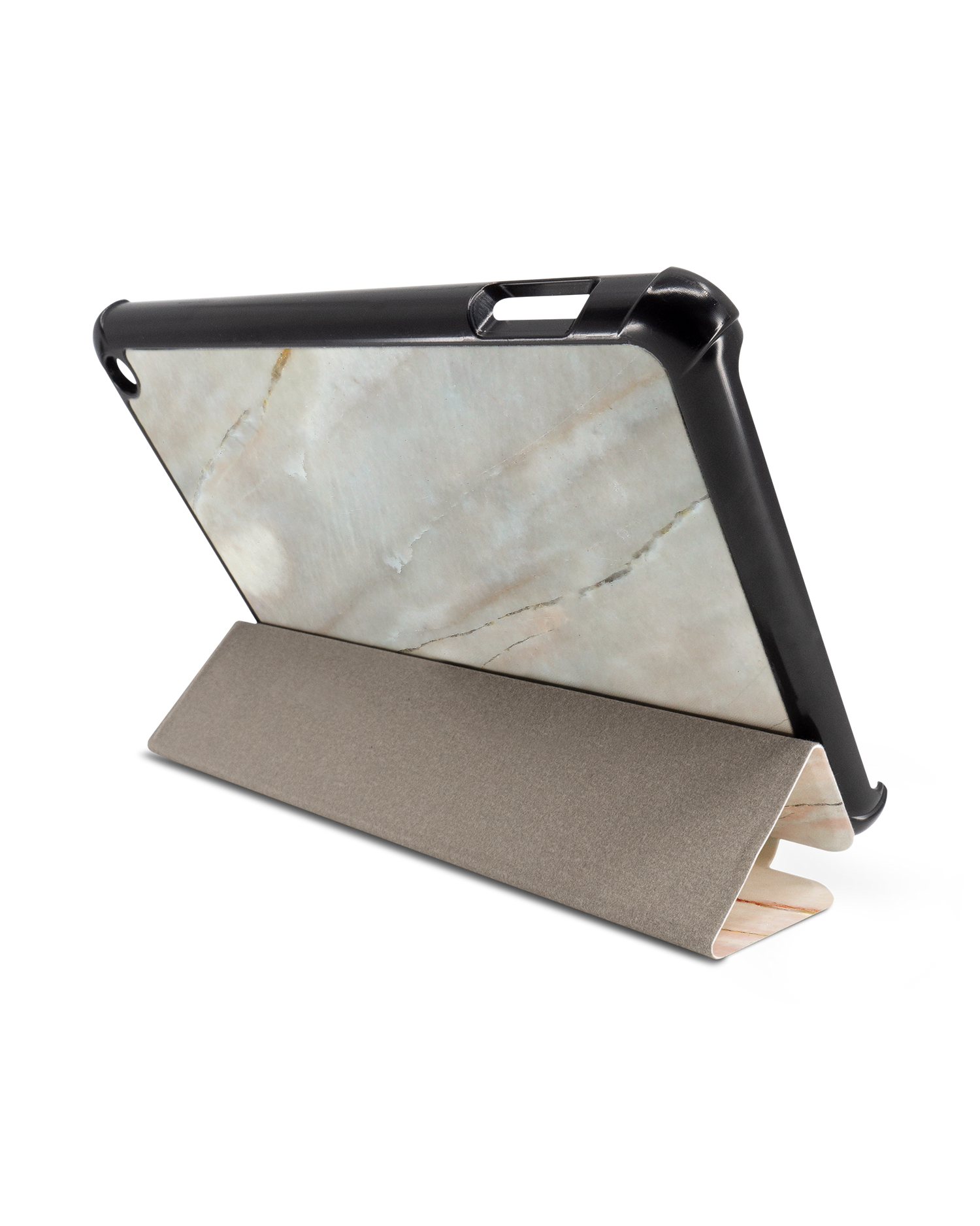 Mother of Pearl Marble Tablet Smart Case für Amazon Fire 7 (2022): Aufgestellt im Querformat