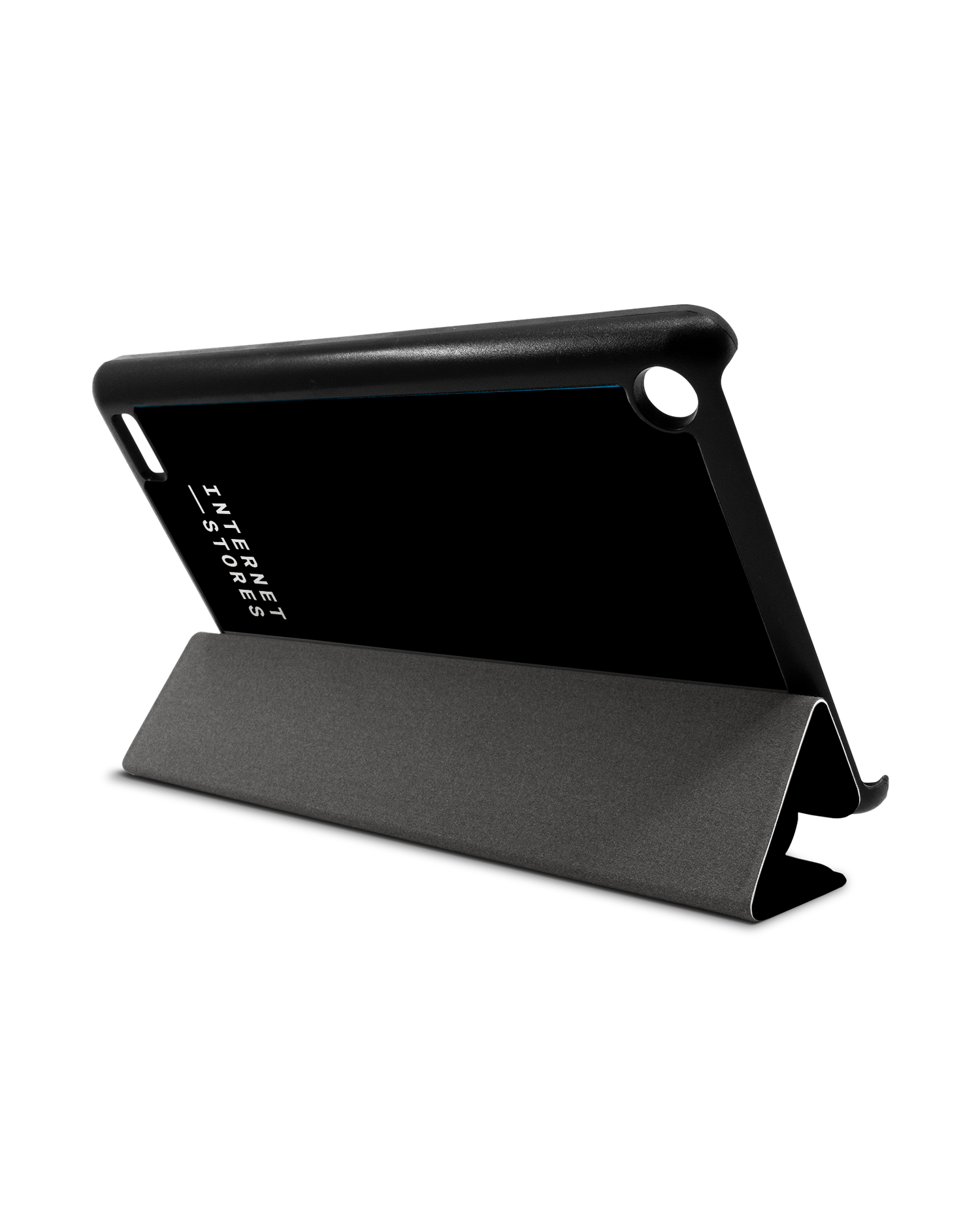 ISG Black Tablet Smart Case für Amazon Fire 7: Aufgestellt im Querformat