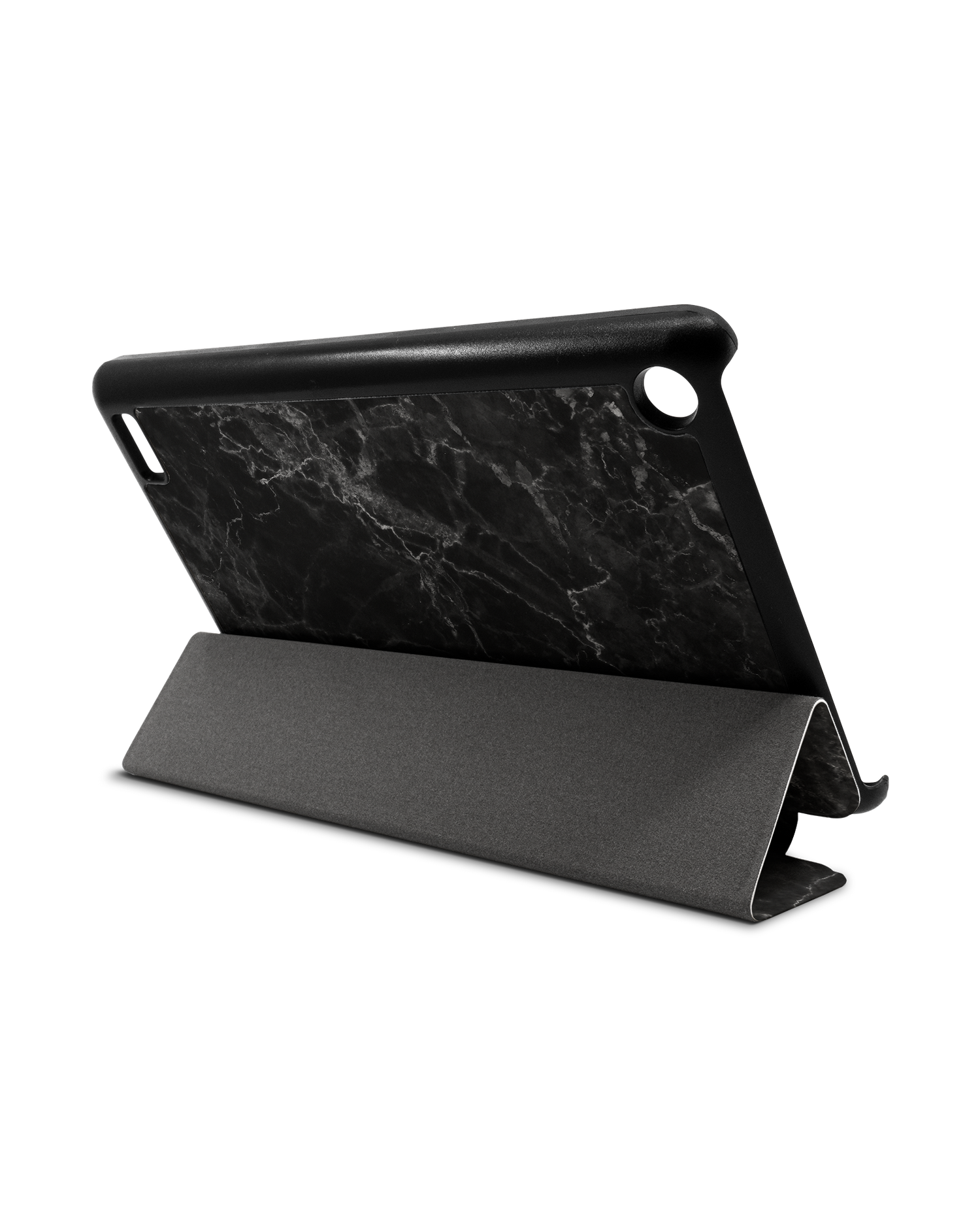 Midnight Marble Tablet Smart Case für Amazon Fire 7: Aufgestellt im Querformat