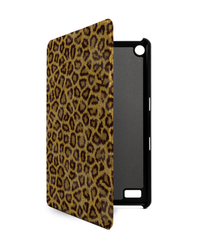 Leopard Skin Tablet Smart Case für Amazon Fire 7: Frontansicht