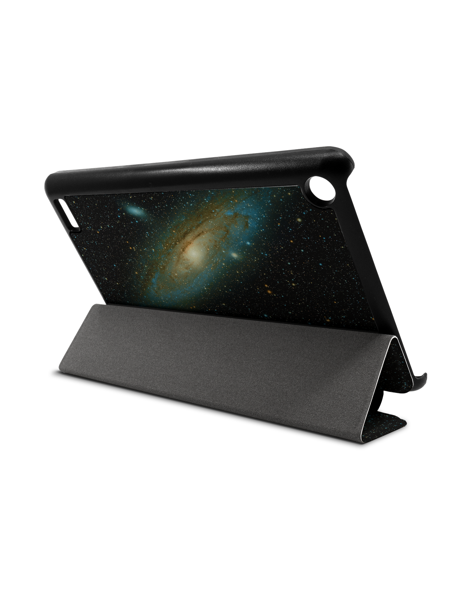 Outer Space Tablet Smart Case für Amazon Fire 7: Aufgestellt im Querformat