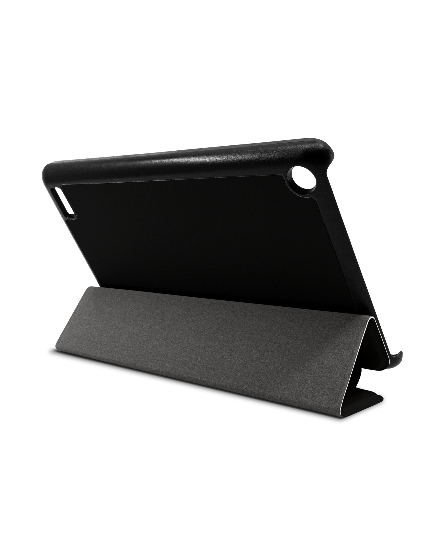BLACK Tablet Smart Case für Amazon Fire 7: Aufgestellt im Querformat