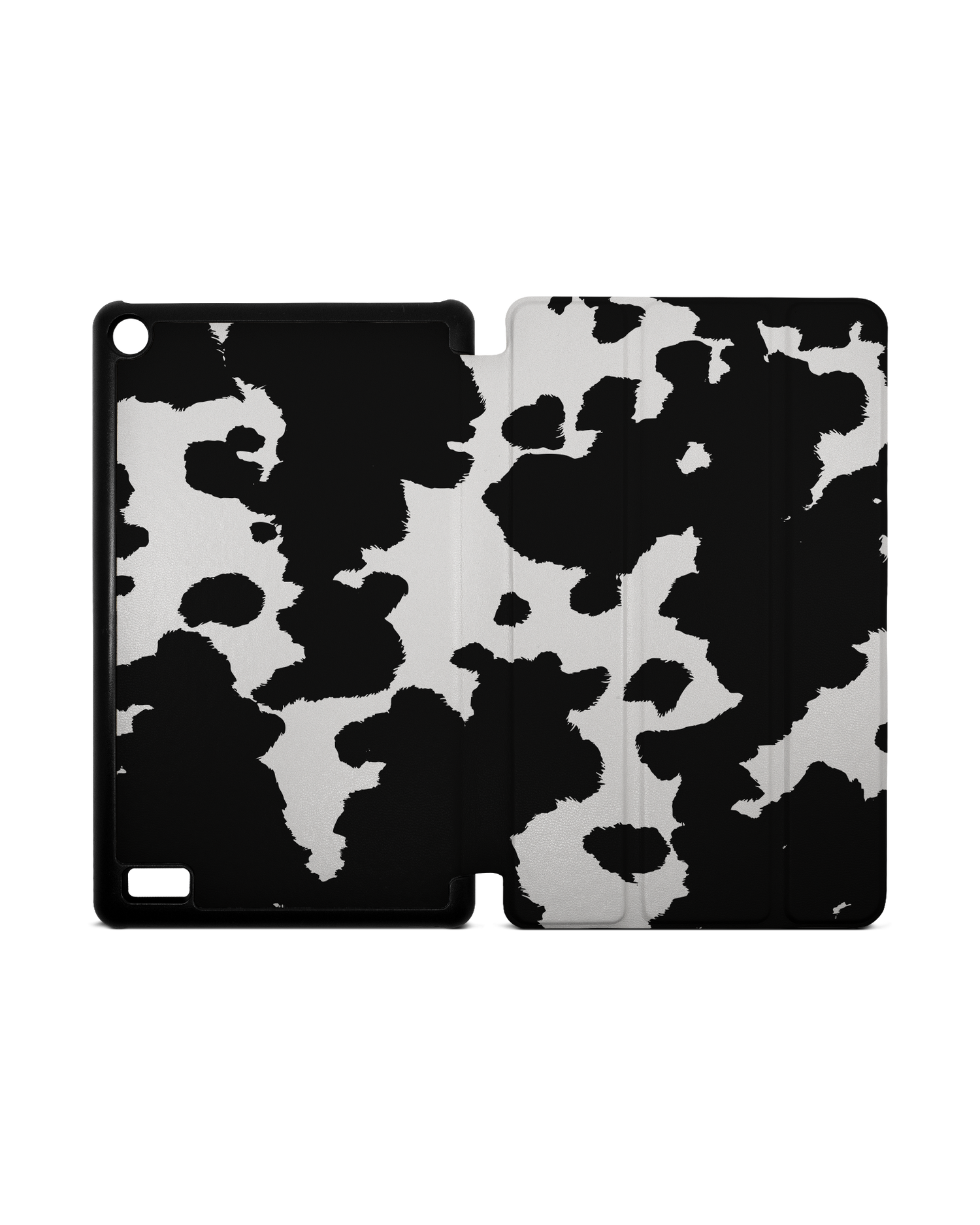 Cow Print Tablet Smart Case für Amazon Fire 7: Aufgeklappt
