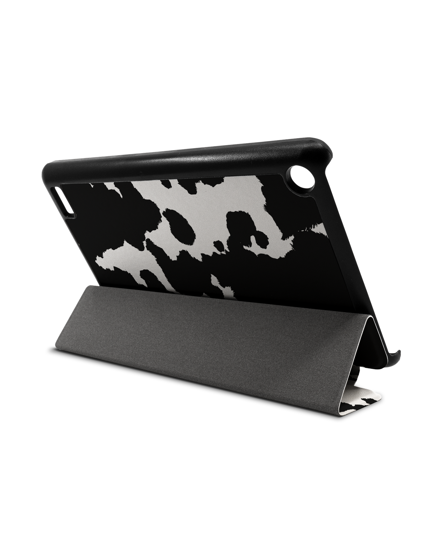 Cow Print Tablet Smart Case für Amazon Fire 7: Aufgestellt im Querformat