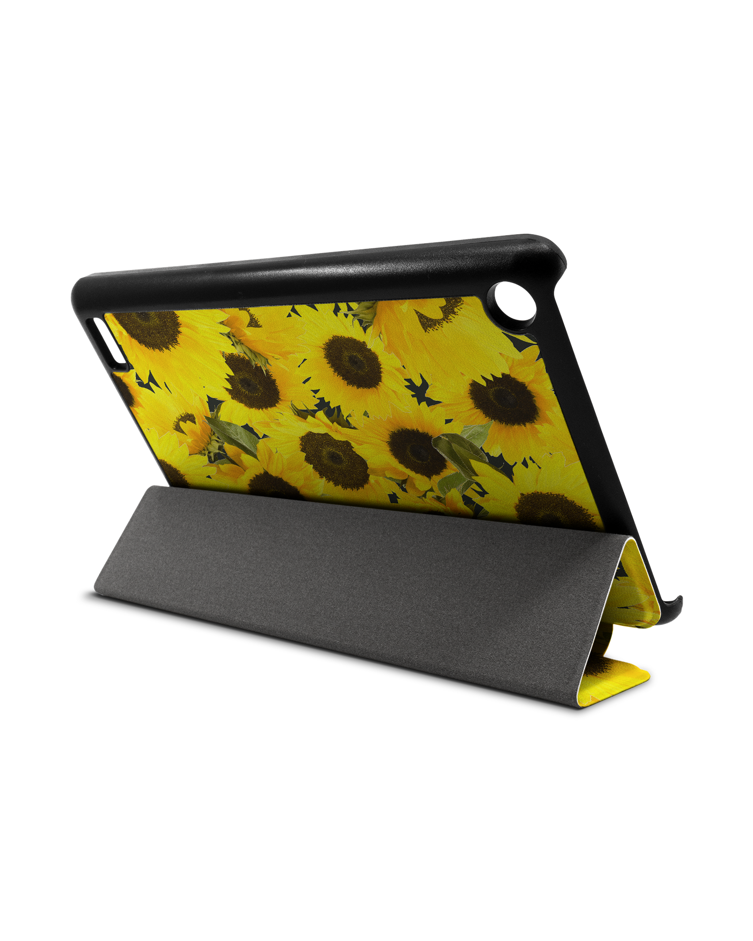 Sunflowers Tablet Smart Case für Amazon Fire 7: Aufgestellt im Querformat