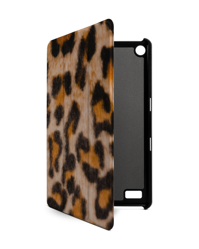 Leopard Pattern Tablet Smart Case für Amazon Fire 7: Frontansicht