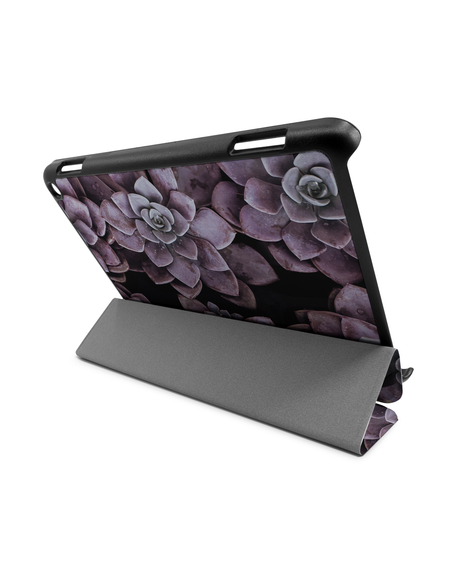 Purple Succulents Tablet Smart Case für Amazon Fire HD 8 (2022), Amazon Fire HD 8 Plus (2022), Amazon Fire HD 8 (2020), Amazon Fire HD 8 Plus (2020): Aufgestellt im Querformat
