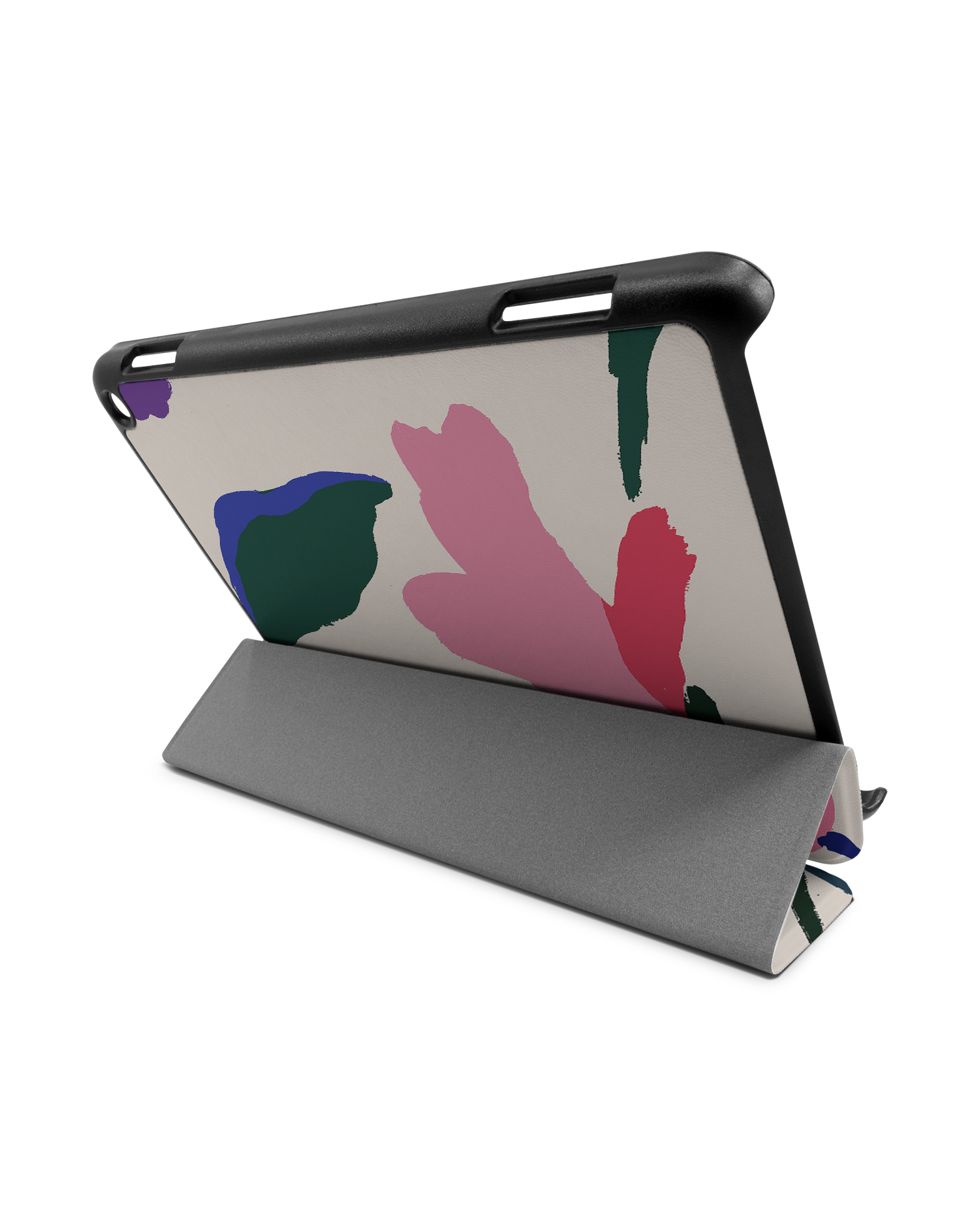 Handpainted Blooms Tablet Smart Case für Amazon Fire HD 8 (2022), Amazon Fire HD 8 Plus (2022), Amazon Fire HD 8 (2020), Amazon Fire HD 8 Plus (2020): Aufgestellt im Querformat