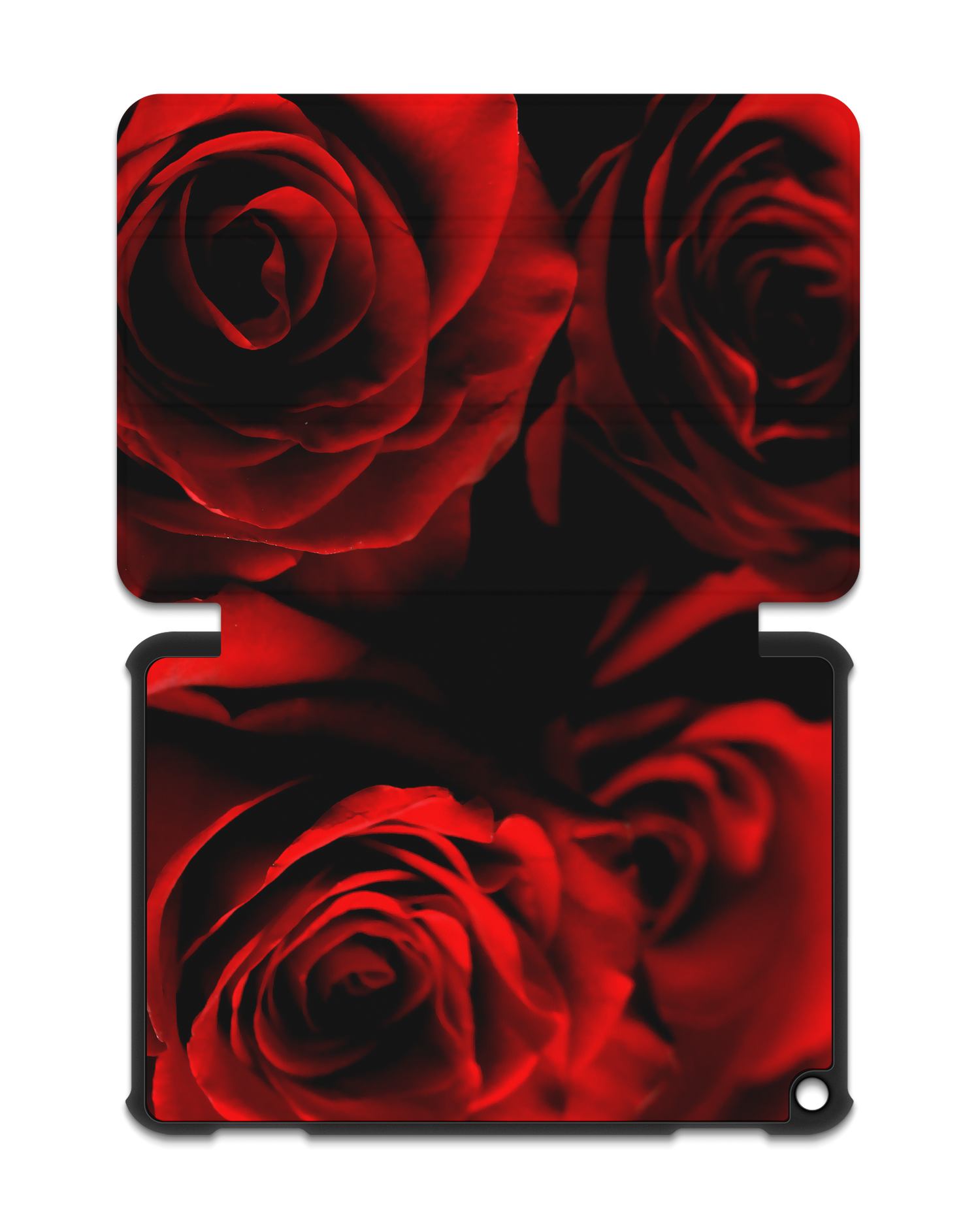 Red Roses Tablet Smart Case für Amazon Fire HD 8 (2022), Amazon Fire HD 8 Plus (2022), Amazon Fire HD 8 (2020), Amazon Fire HD 8 Plus (2020): Aufgeklappt